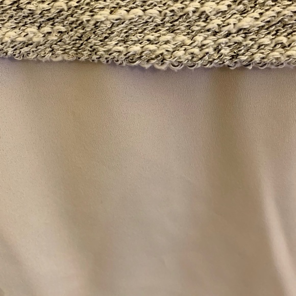 WH|BM Cream and Black Sweater With Peplum Bottom - Picture 5 of 7